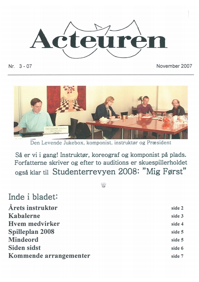 forside fra actueren november 2007