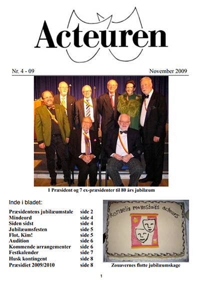 forside fra actueren november 2009